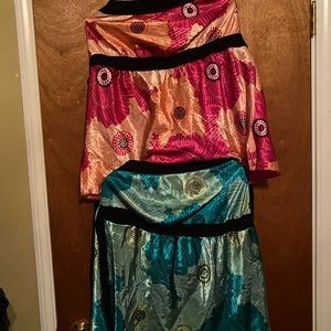 Strapless babydoll blouse